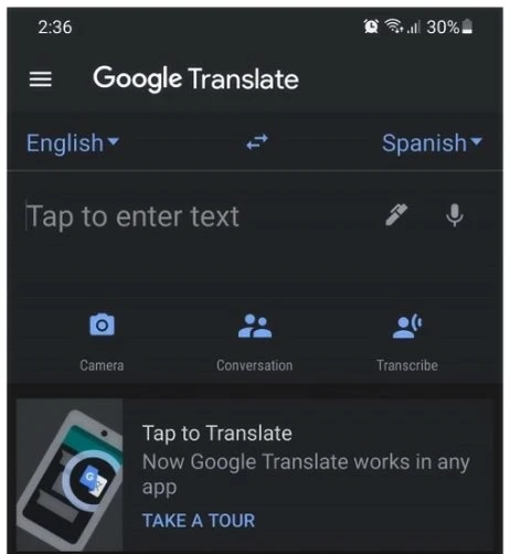 Open Google Translate