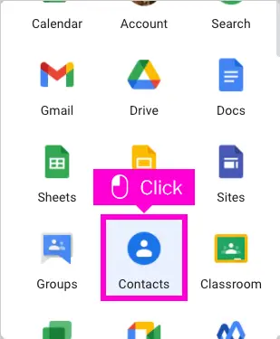 Navigate to the Contacts Tab