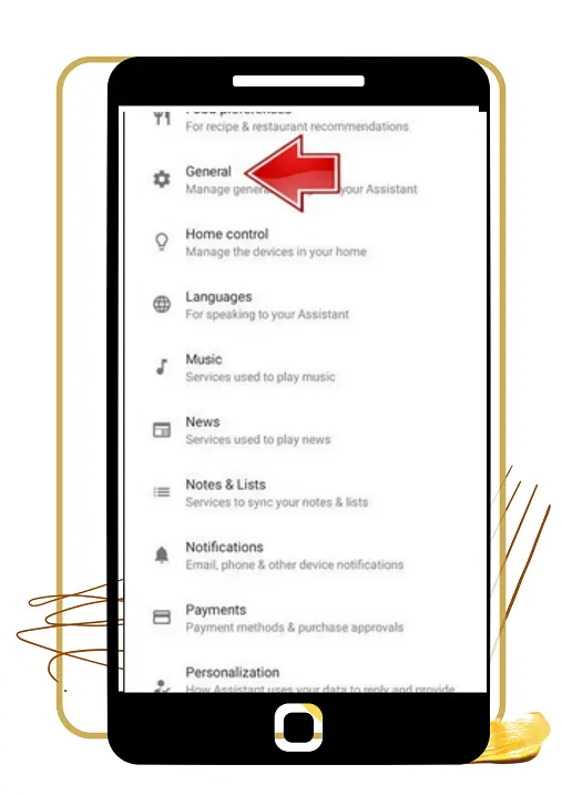 Navigating to the Google Voice Settings