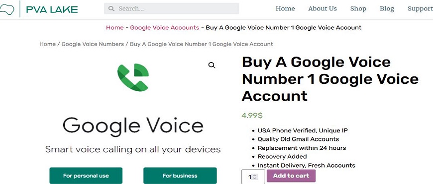 pvalake.com google voice sale